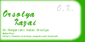 orsolya kazai business card